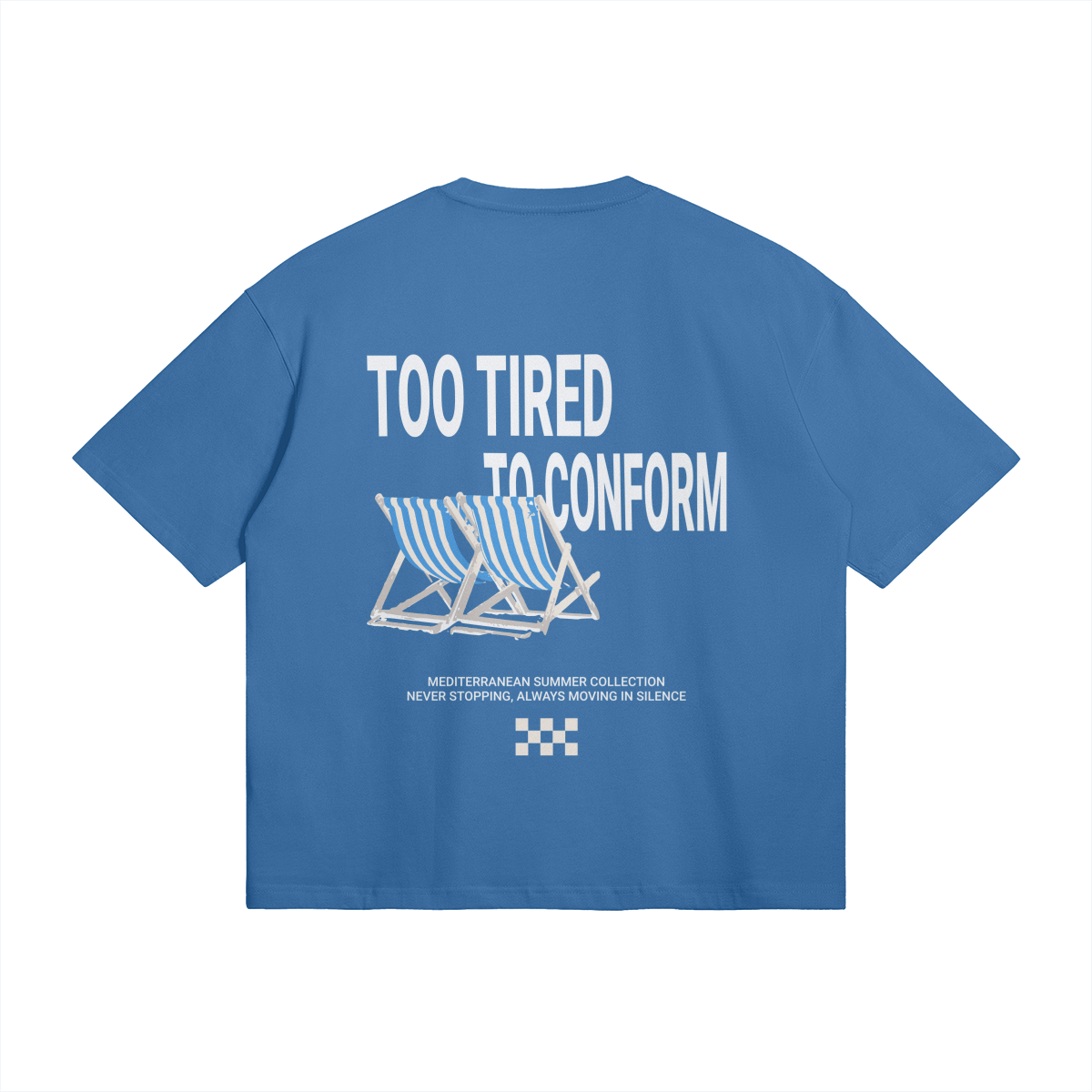 Camiseta QSTNL Too Tired To Conform - Azul